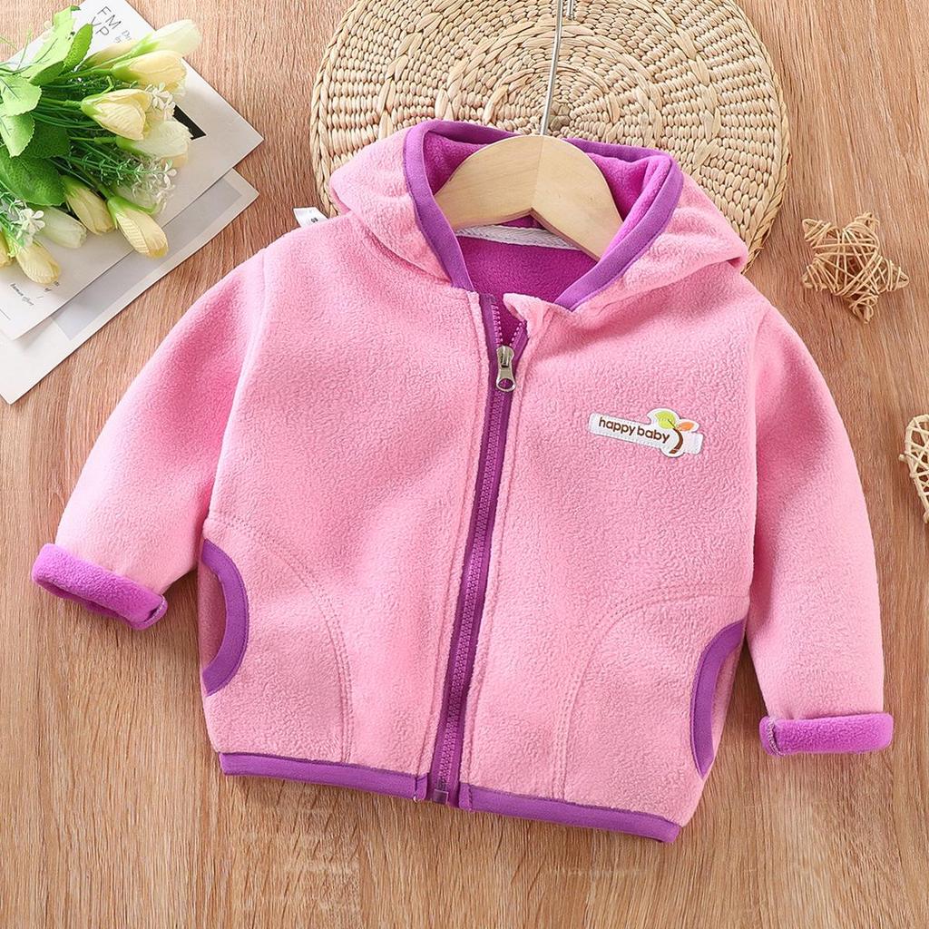 Fleece-Lined Hooded Sweatshirt for Toddlers - Boys & Girls Autumn/Winter Collection