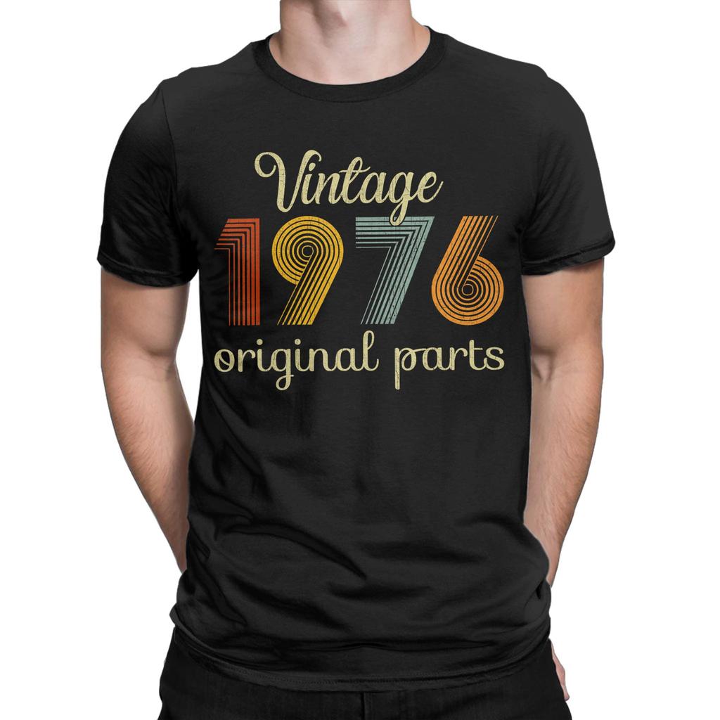 Unisex Unisexs Vintage 1976 50 Year Old Music T Shirt 50th Birthday 100 Cotton Clothing Funny Short Sleeve Tee Shirt TShirt