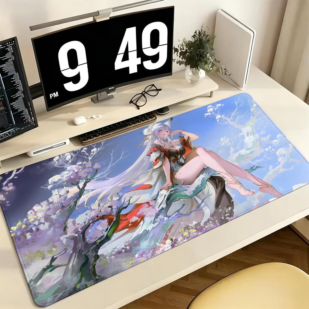 Wuthering Waves Hsin Pro ESports XXL Gaming-Mauspad Extra Groß Rutschfest Genähte Kante Tastatur Laptop Schreibtischmatte Für PC-Gamer