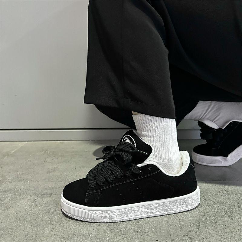 Niche Versatile Thick Baseplate Shoes Women's Tide 2 Spring New Student Sports and Leisure Bread Shoes