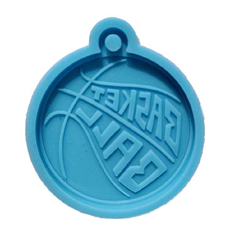 

Blue Shiny Basketball Shape Keychain Silicone Mold for Valentine Love Gift Craft 1