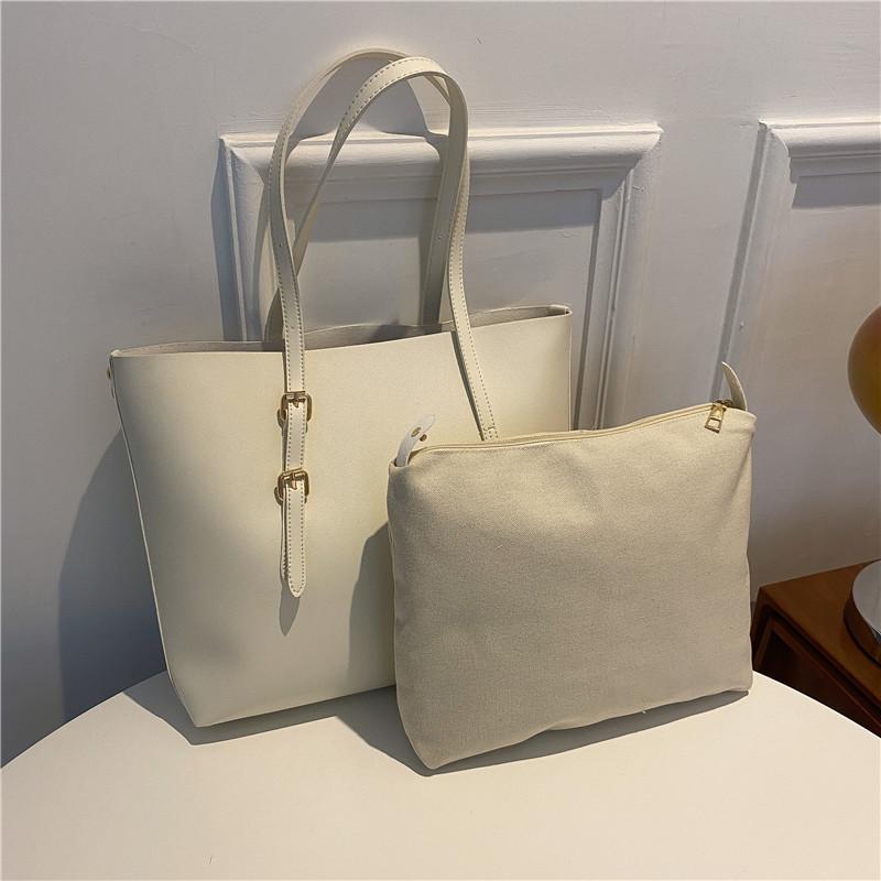 Women Large Tote Bag With Pu Material For Street Style Casual Day Out