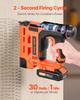 Cordless Brad Nailer, 2-in-1 Nail Gun Staple Gun, 18 Gauge 32 Mm, Includes 500 Pcs Staples and 500 Pcs Nails, with Battery and Charger, Non-Slip