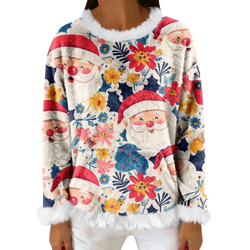 Dámská ležérní fleecová mikina s dlouhým rukávem a kulatým výstřihem, ležérní, pohodlná, volného střihu, lehká dámská flanelová mikina