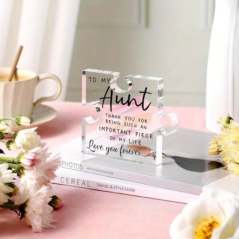 LukieJac Aunt Puzzle Plaque - Unique Birthday & Mother's Day Gift from Niece