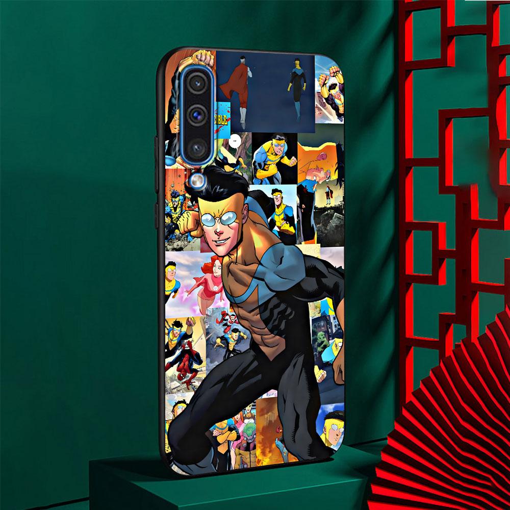 Invincible Case for Samsung Galaxy A10s A50 A50s A02s A03s A20 A30 A20e A70 A70s A20s A30s A10 A40 A04 A04s Black Phone Cover