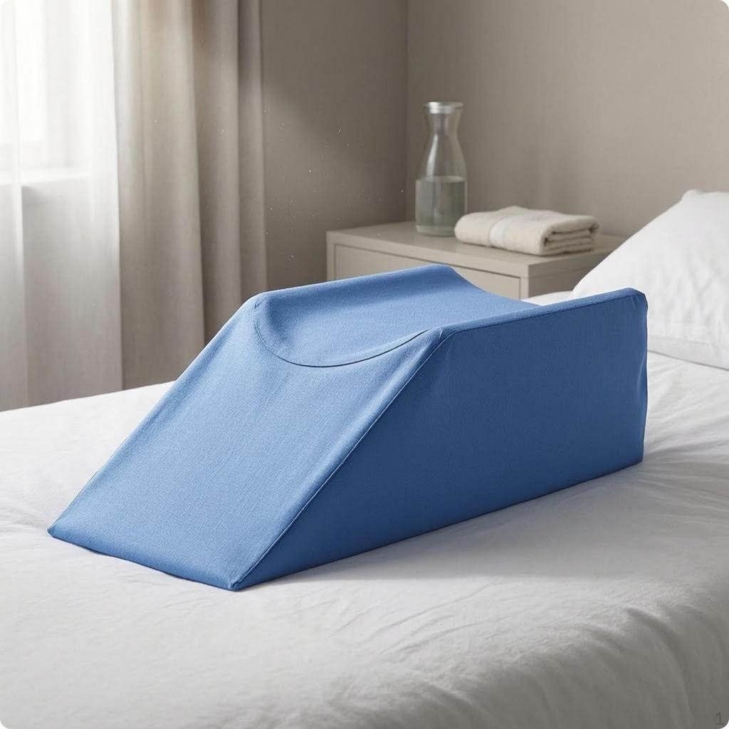 Leg Raised Cushion Foam Pillow Removable Washable Cover Adult Sshape Wht