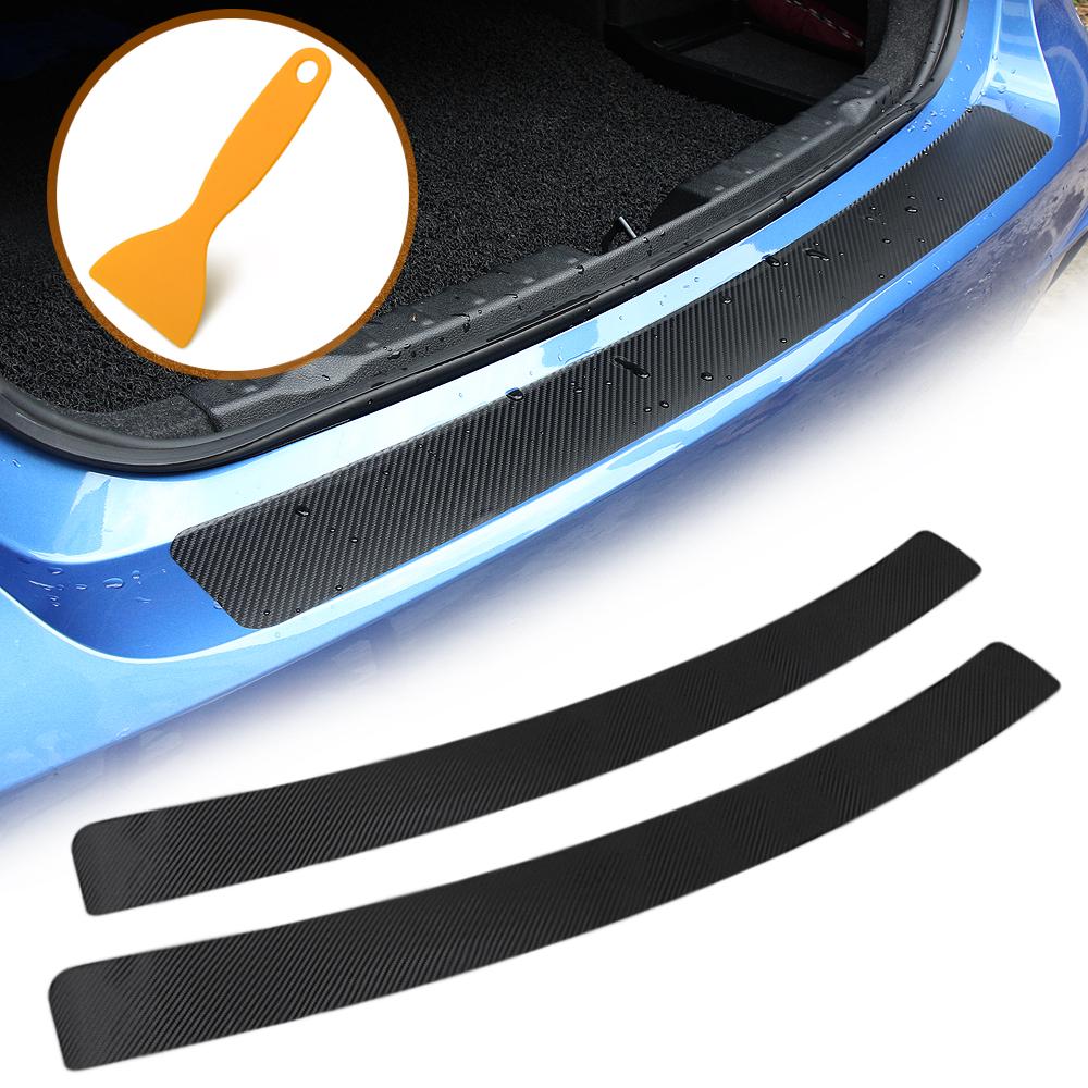 Auto Rear Bumper Trunk Tail Lip Carbon Fiber Protection Sticker Decal Car Styling Car Accessory