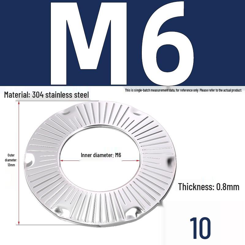 304 Stainless Steel Galvanized Anti-slip Locking Claw Knurled Butterfly Washer DIN6795
