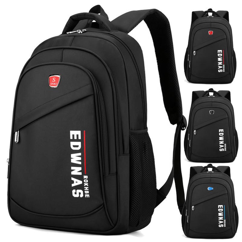 Simple Letter Printed Backpack With Large Capacity For Men Business Bag Computer