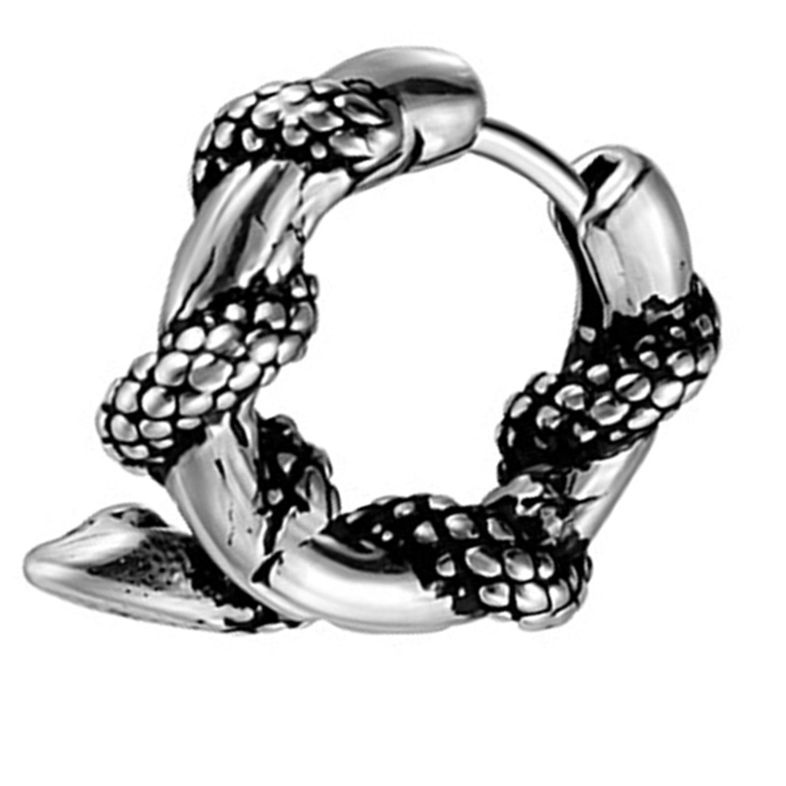 

Винтажные полосатые серьги в стиле панк в виде змеи с уникальным дизайном, текстура сплава, подарок для ценителей моды T6