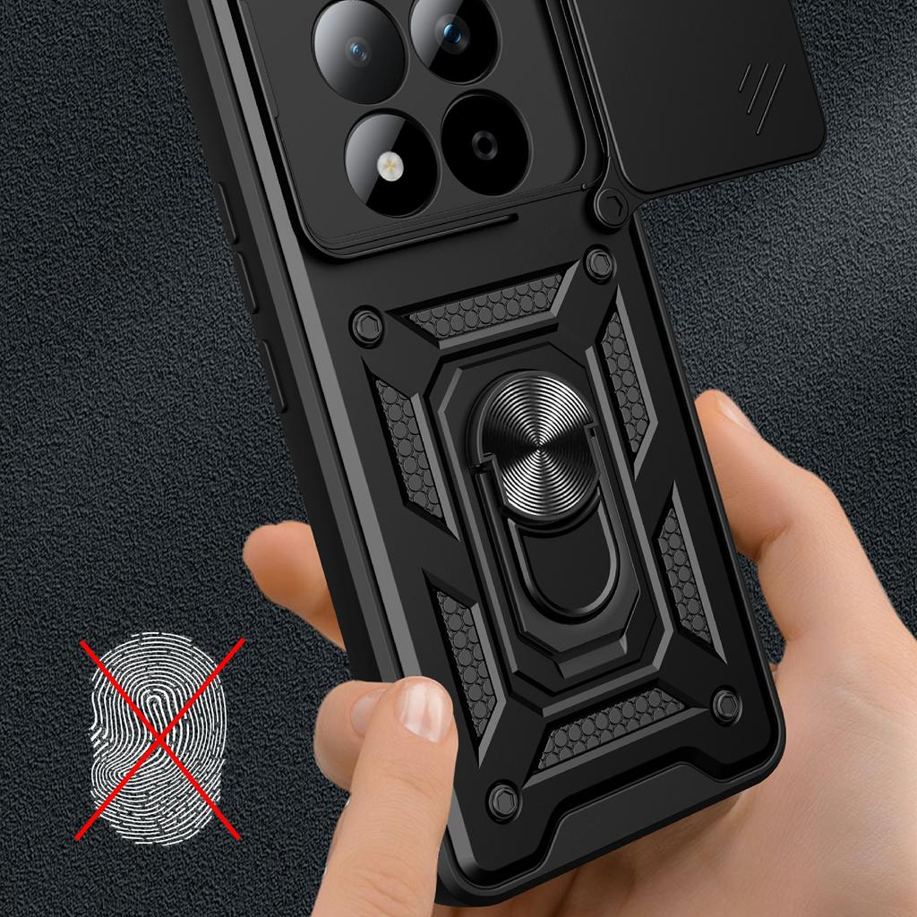 Για Xiaomi Redmi Note 15 Pro 5G (Καθολικός) Θήκη με Συρόμενο Κάλυμμα Κάμερας PC + TPU Βάση Στήριξης Κάλυμμα Τηλεφώνου