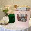 Trapezoid Window FlowerGift Bag Creative Handheld Bouquet Packaging for Mothers Day Birthday WeddingParty Favor Florist Supplies