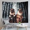 Cute Animals Pet Pug Dog Decor Tapestry for Backdrop Creativity Bedroom Dorm Living Room Modern Decor Wall Hanging Tapestries