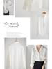 Women's Long Sleeve White Satin Shirt - Spring/Autumn 2026, High-Grade Acetate, Anti-Wrinkle, Perfect for Office Wear
