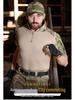Hanye Men's Summer Camouflage Short Sleeve Frog Suit Training Set - Breathable T-shirt & Short Top