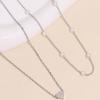 Jewelry Pearl Love Necklace Versatile Multi-layered Pendant Clavicle Chain Necklace Women's Retro Stacking Necklace
