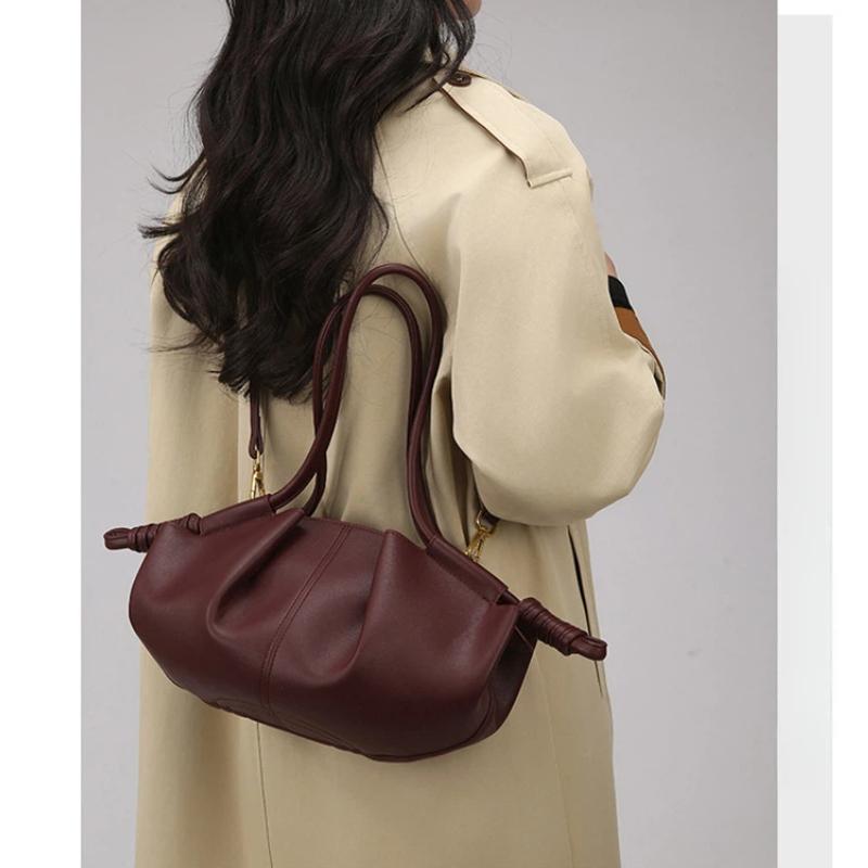 Brand Luxury Cloud Dumpling Bag Zipper Design Women's Bag Adjustable Shoulder Strap Crossbody Handbag Textured Underarm Bag