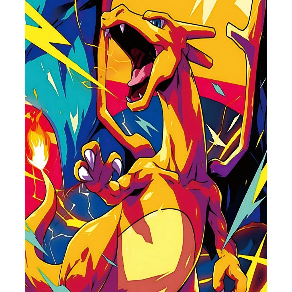 Pokemon Home Decoration Canvas Painting HD Anime Colorful Poster Figure Squirtle Gengar Pikachu Charmander Wall Art Picture Gift