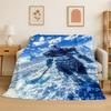Retro God of War Game Kratos Flannel Blanket Soft Warm Throw Blanket for Bedroom Living Room Bed Travel Camping Picnic Gift