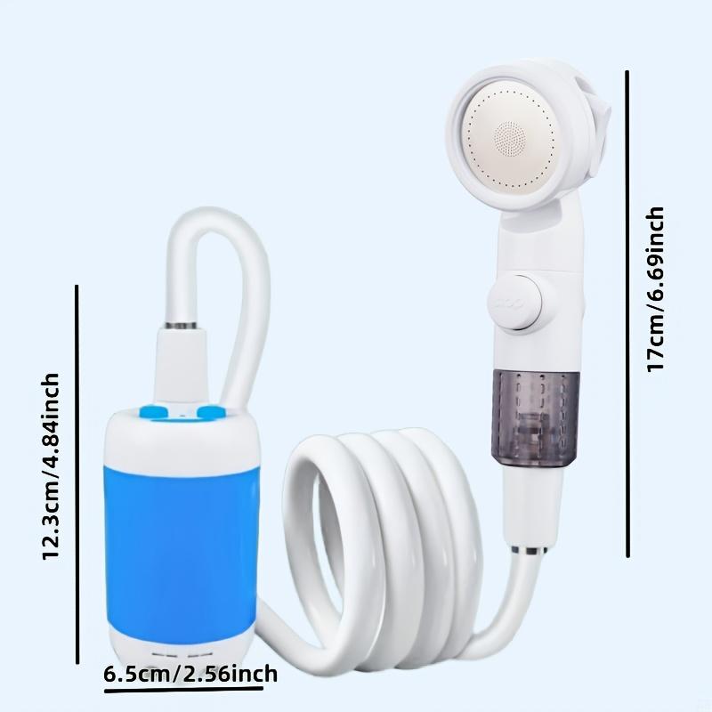 Portable Electric Camping Shower, USB Outdoor Shower Set with ABS Material, for Travel, Camping, Mountaineering, Pet Bathing, Plant Watering