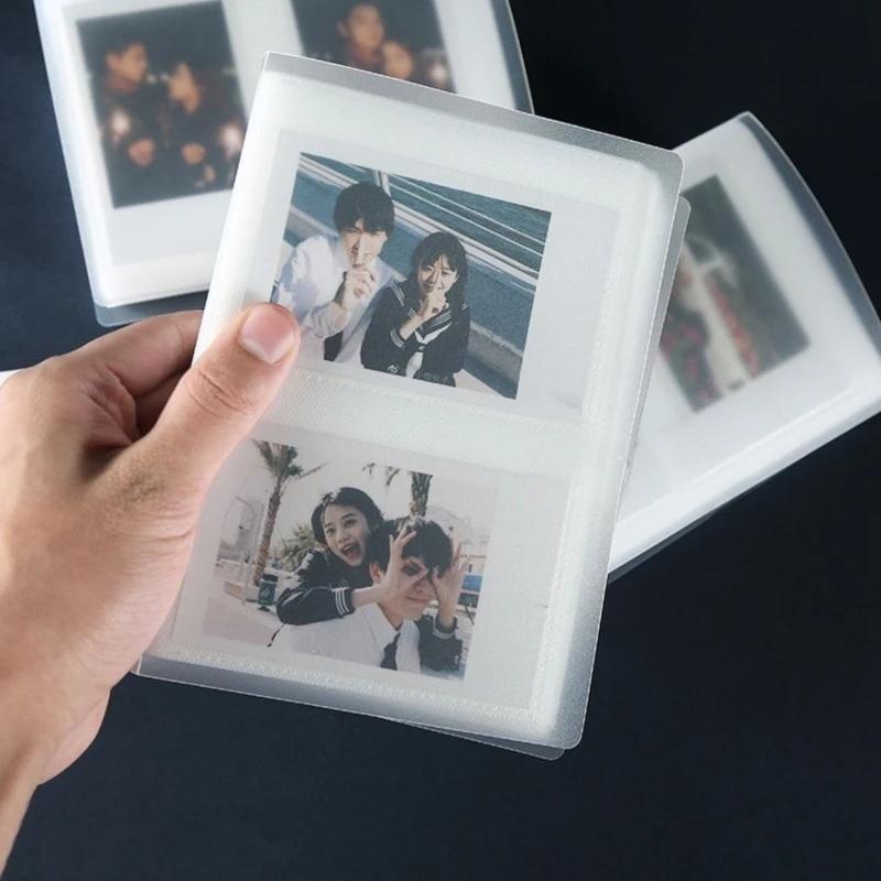 Průhledné fotoalbum Mini Polaroid album Kniha pro sbírku fotografií, karet, jízdenek Fotokarta Fotoalbum DIY pořadač