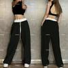 Women's Hiphop Jazz High-Waist Loose Dance Pants - Stylish Drapey Cuffed Ankle Joggers for Street Dance & Casual Wear