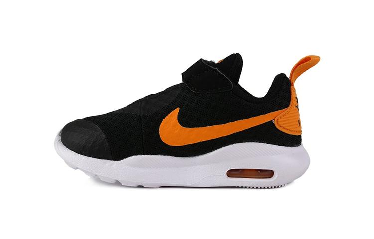 

Nike Air Max Oketo Casual Cushioning, Wear Resistant Low top Running Shoes Black Orange Infant And Toddler CK0243-081 22
