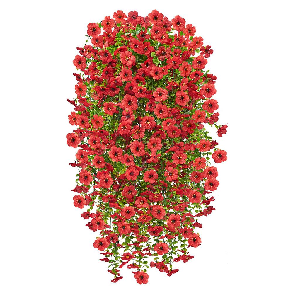 

1/4PCS Daisy Artificial Flowers Hanging Vines for Wedding Arch Home Garden Wall Decoration Plastic Eucalyptus Fake Plant Decor 1pcs красный