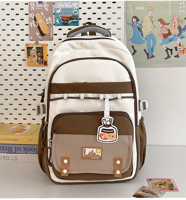 Casual And Fashionable Large-Capacity Backpack, Lightweight Burden Reduction, Junior High School And Senior High School Students Backpack