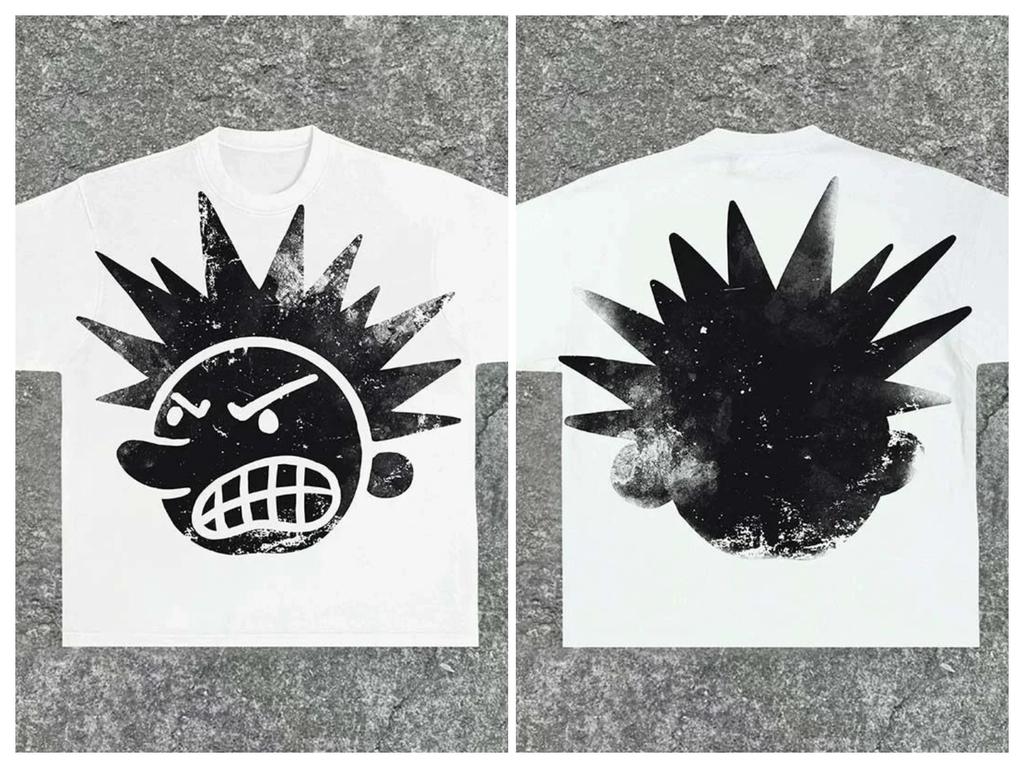 2000s Top Y2K Streetwear Harajuku Hip Hop Fashion Trends Oversized T Shirt Clothing Cartoon Graphic Print T Shirt Short Sleeve