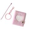 Hisocute Mini 2 Inch Keychain Pendant Photo Album Girl Love Big Head Sticker Storage Album ID Photo Card Album