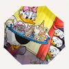 Disney Daisy Duck Automatic 3-Fold Umbrella Design, Cute Cartoon Pattern, Portable Outdoor Umbrella, Perfect, Holiday Gift for Disney fans.Y