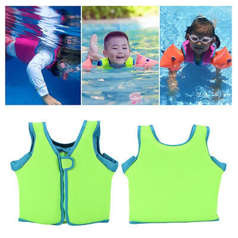 High Buoyancy Kids Swimming Vest With Waterproof Zipper And Adjustable Belt