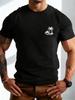 Chest Palm Wave Beach Small Print Unisexs Crew Neck Short Sleeve Summer Casual Basic Soft Daily Wear Comfort Fit Tee Shirt Top