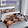 3PC Custom Name Puppy Portrait Collage Bedding Set Printed  Bedding Set Duvet Cover Closure Includes 1 Duvet Cover & 217 Pillowcases for Bedroom