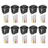 10PCS Round KCD1 Rocker Switch 12V 3 Pin 3 Position On Off On DC Circle Toggle Switch With Wires For Auto Car Boat-A87Q