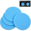 Wisdompro Car Coasters, 4 Pack 3 Inch Diameter Car Cup Coaster, Black | Dustproof PVC Car Cup Holder Insert Coaster, Anti Slip Universal Vehicle