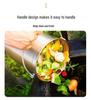 Poubelle de cuisine côtelée en acier inoxydable de 5 L avec couvercle - Recyclage et compostage pour les déchets et les épluchures de fruits