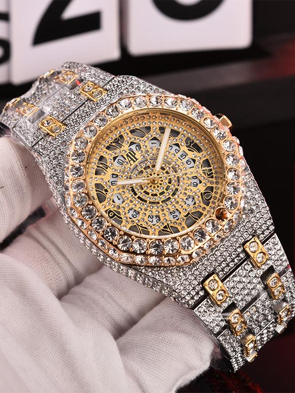 

Men s Watches Full Diamond-Set Men s Watches Luxury Quartz Watches