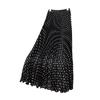 2025 Plus Size Korean Polka Dot High-Waist Casual A-line Long Skirt