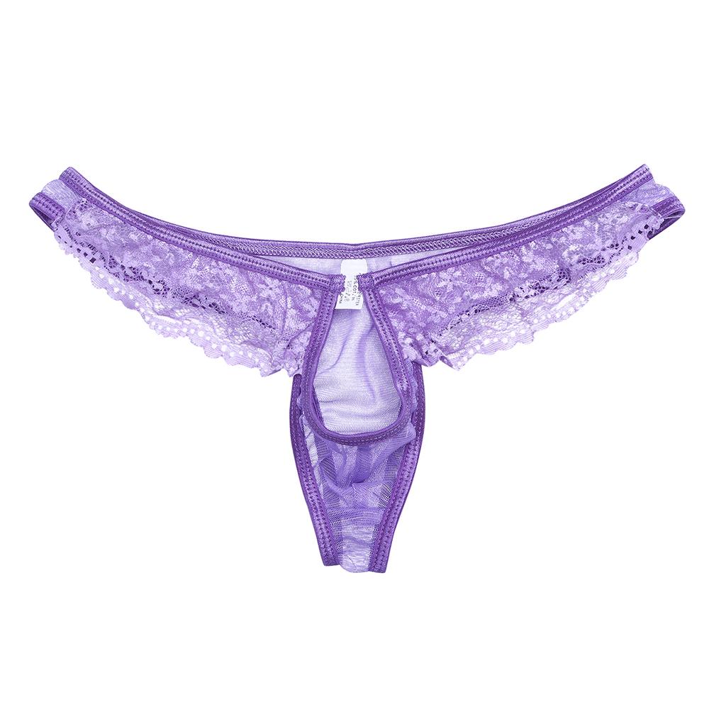 Lencería Masculina Encaje Floral Malla Semi Ver-through Calzoncillos Bikini Ropa  Interior Calzoncillos con Agujero Frontal comprar a buen precio — entrega  gratuita, reseñas reales con fotos — Joom