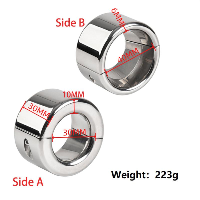 Metal Stainless Steel Scrotum Bondage Pendant Penis Tensioner Delay Exercise Lock Stem Ring Adult Sex Product