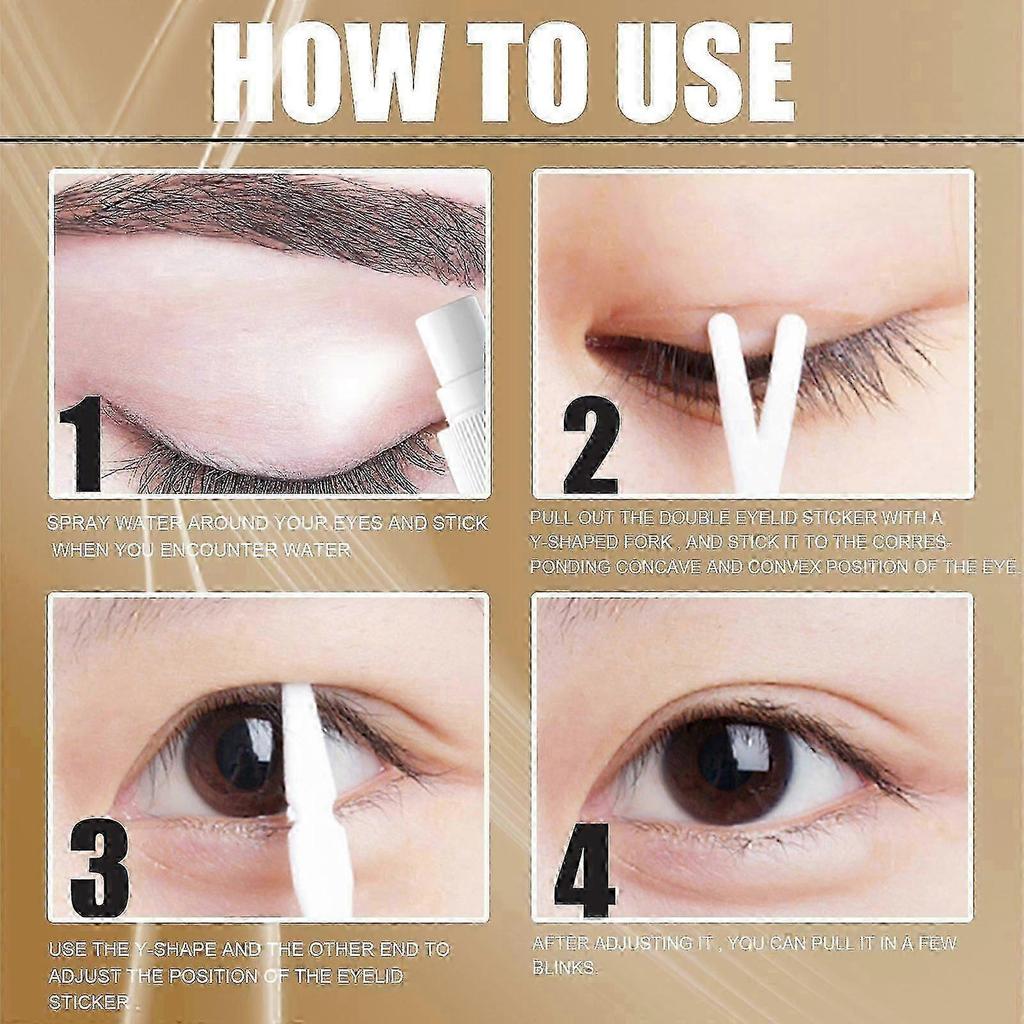 Double Eyelid Adhesive Eye Adhesive Lace Mesh Invisible Glue-Free Breathable Super Adhesive Long Lasting Clip Set