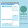 High Quality Customizable LOGO A4 Multifunction Coil Note Pad Daily Plan Schedule Planner School Supplies