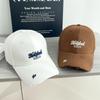 Korean Style Letter Embroidery Wash Ripped Soft Top Baseball Cap for Men and Women High-quality American Baseball Cap Showing Small Face
