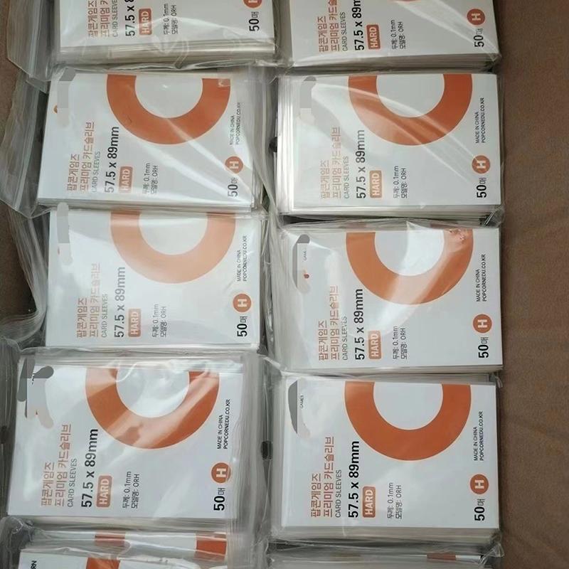 50Pcs Original Korea Card Sleeves Clear Acid Free Cpp Hard 3 Inch Photocard Holographic Protector Film Album Binder