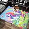 1pc Rainbow Unicorn Chair Mat - Anime Cartoon Design, Non-Slip Carpet for Office Chairs, Festive Gift, Suitable for Home Decor, Living Room, Bedroom,