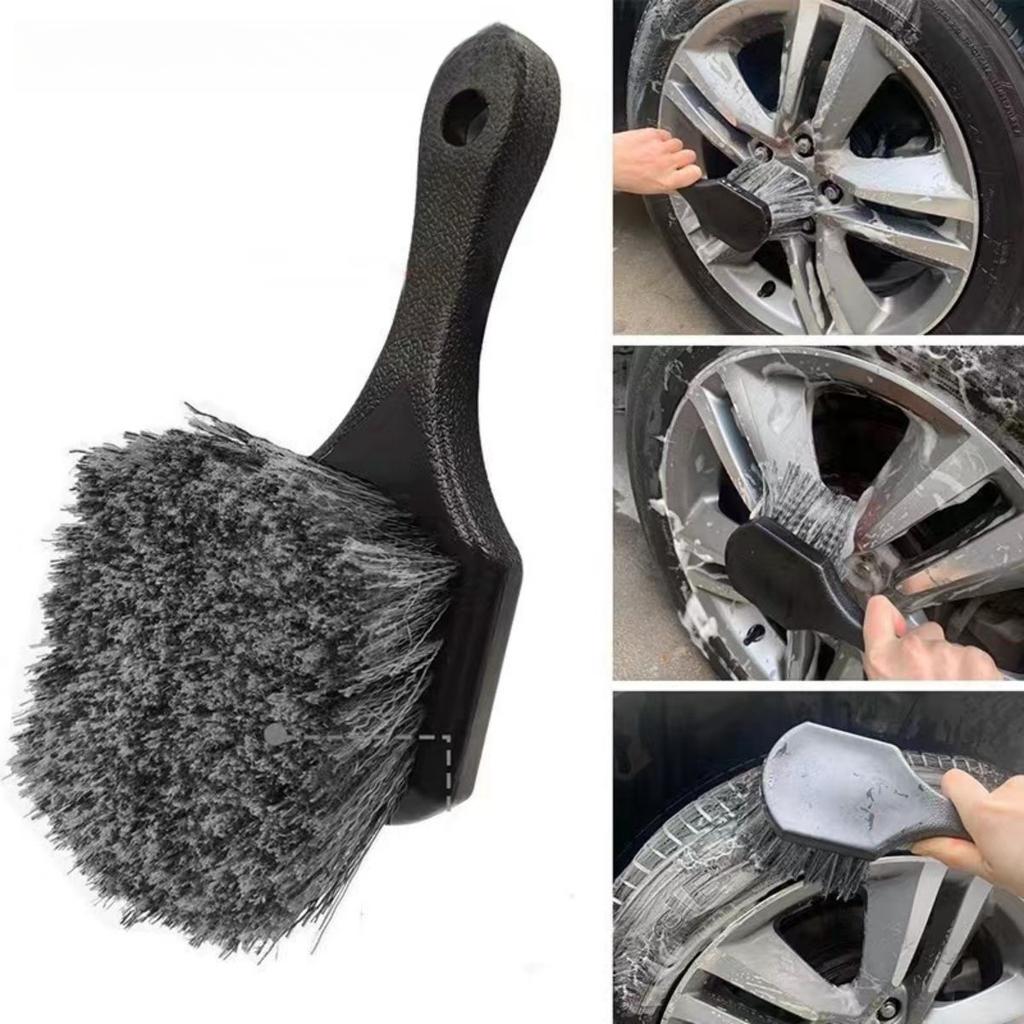 Car Wheel Cleaning Brush Detail Brush Short Handle Tire Rim Washing Brush Vehicles Cleaning Maintain Accessories Set For Auto In