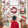 Christmas Glass Decoration Scene Display Window Glass Stickers, Paper Cutouts, Window Flowers, Static Cling Stickers
